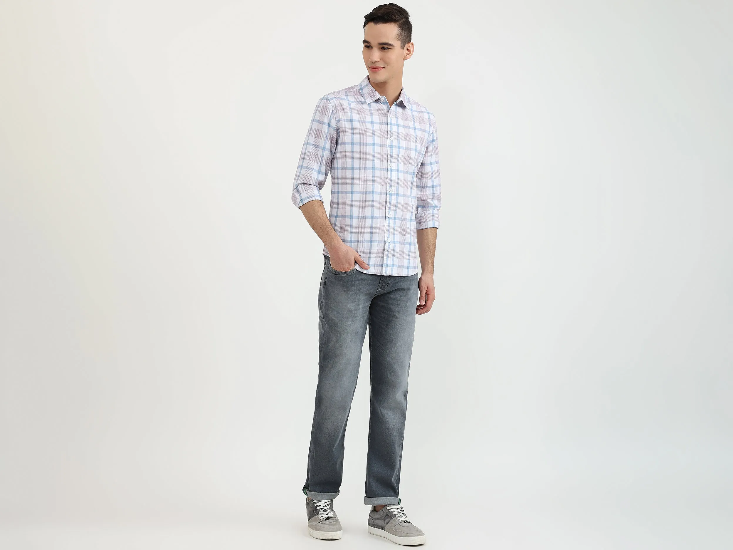Mens Slim Fit Check Shirt