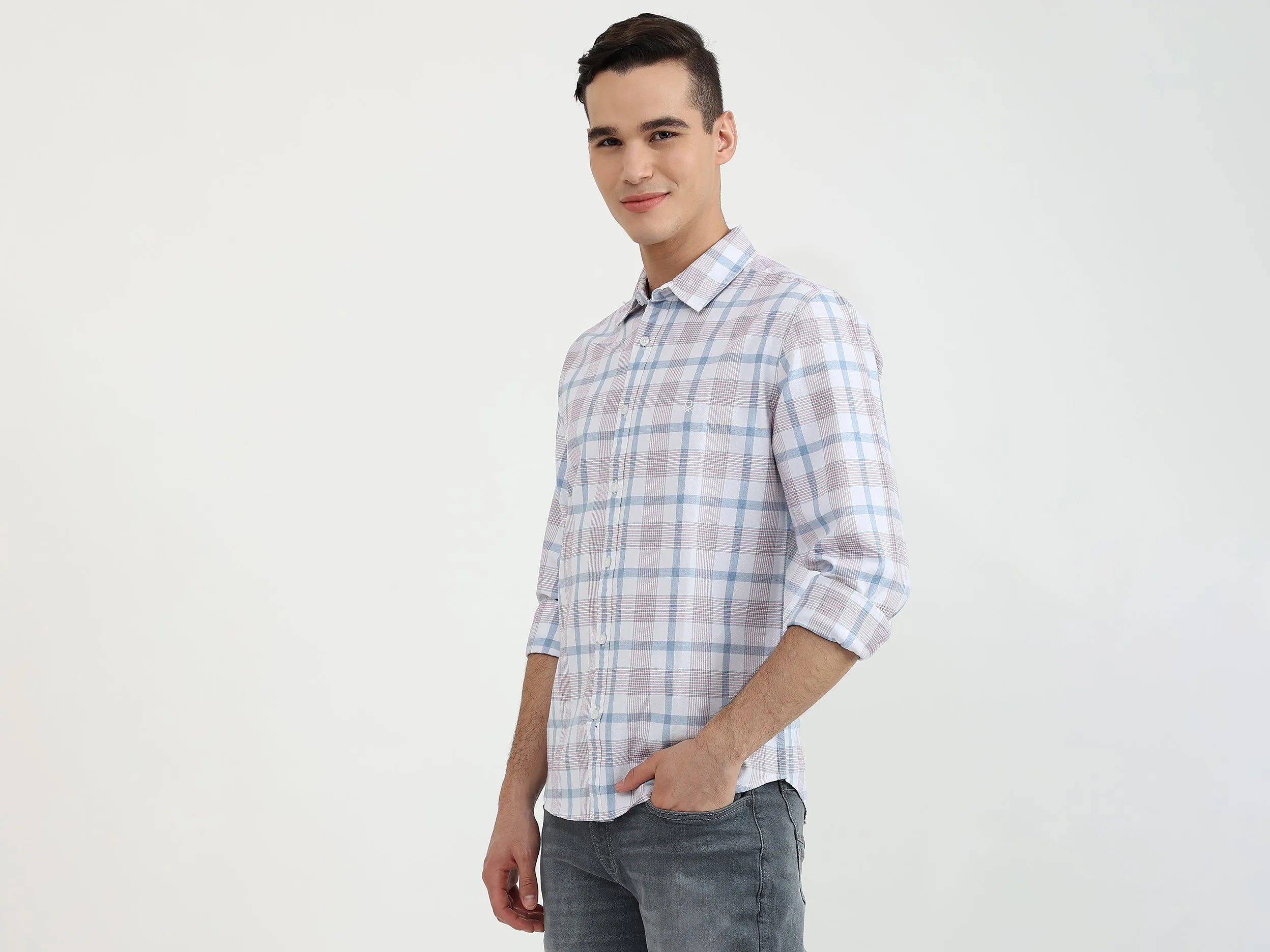 Mens Slim Fit Check Shirt