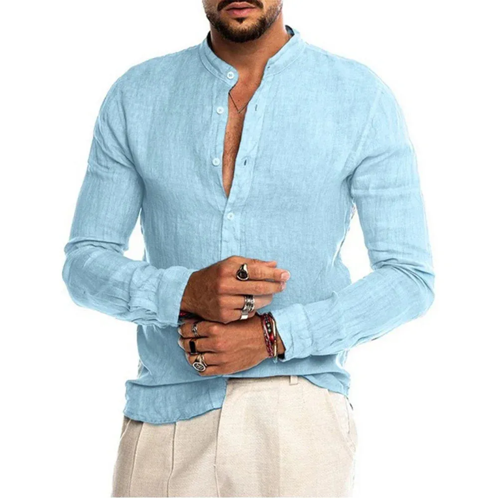 Men’s Tailored-Fit Long-Sleeve Casual Shirt
