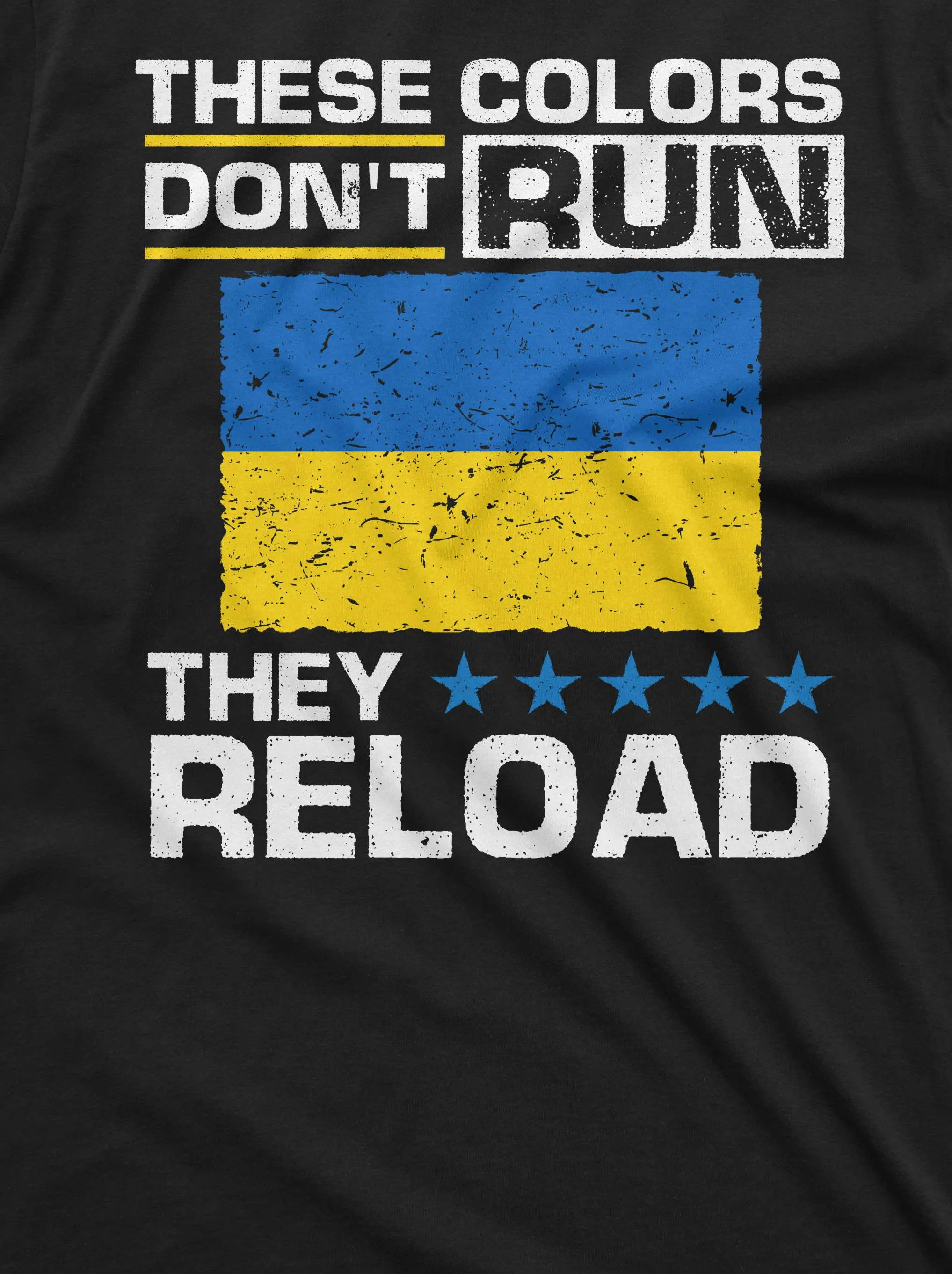 Men's Ukraine These colors dont run T-shirt Ukrainian patriotic flag trident Tee shirt