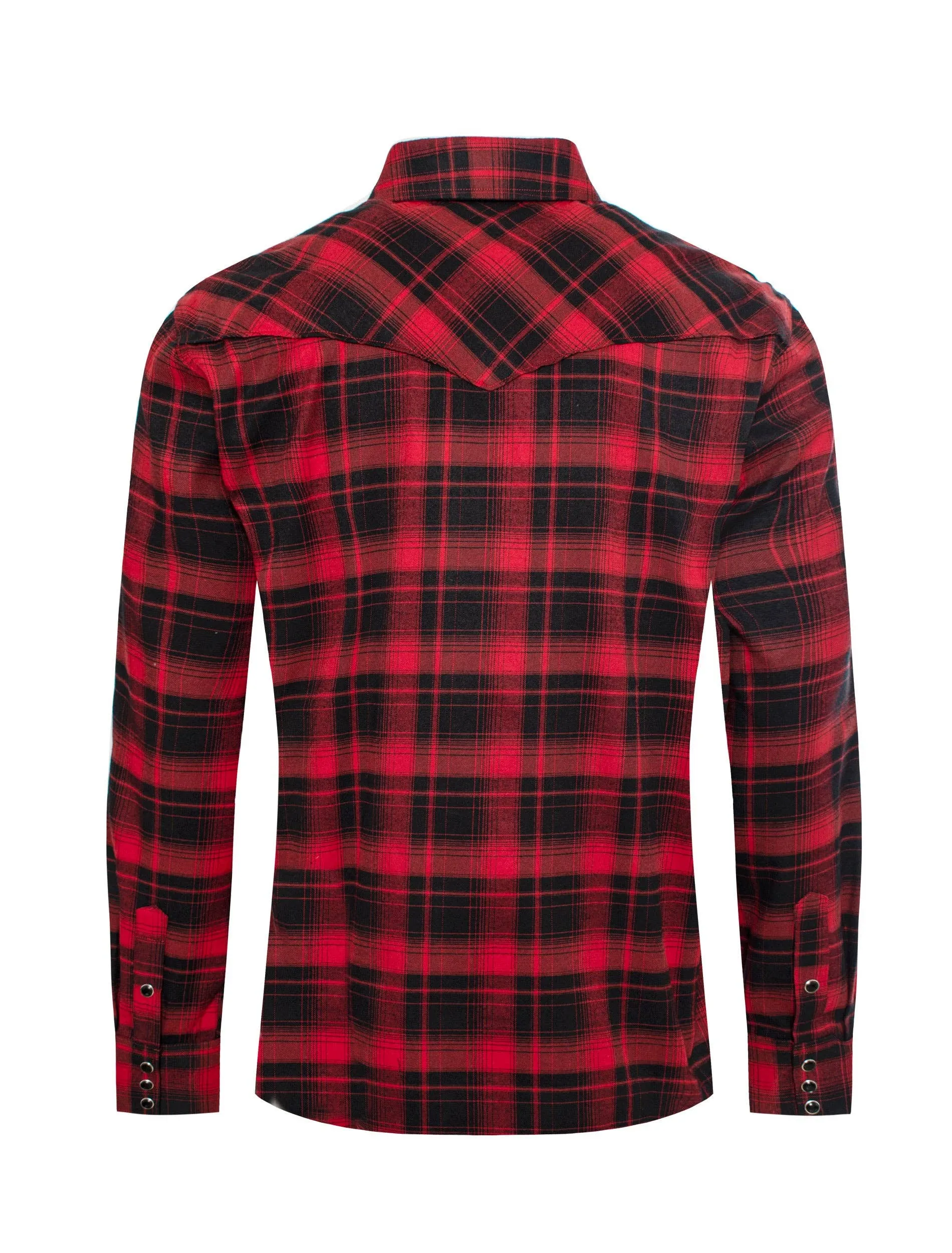 Men's Western Long Sleeve Flannel Shirts With Snap Button FLS300-302