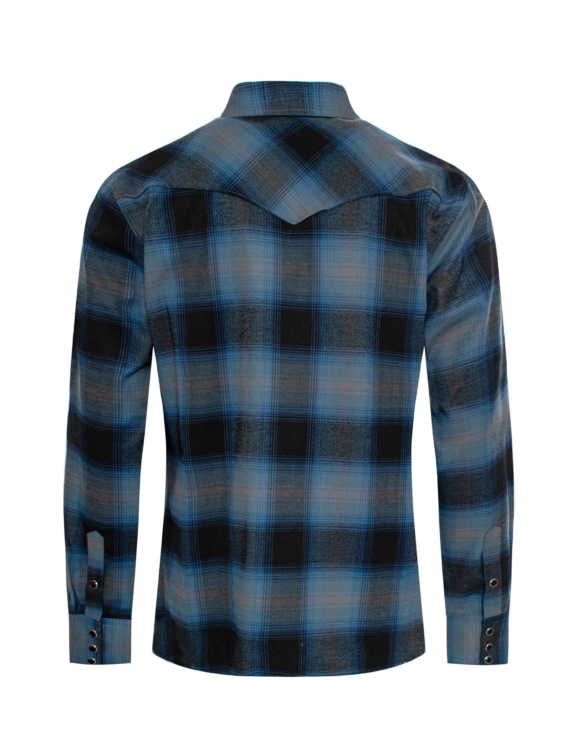 Men's Western Long Sleeve Flannel Shirts With Snap Buttons FLS300-303