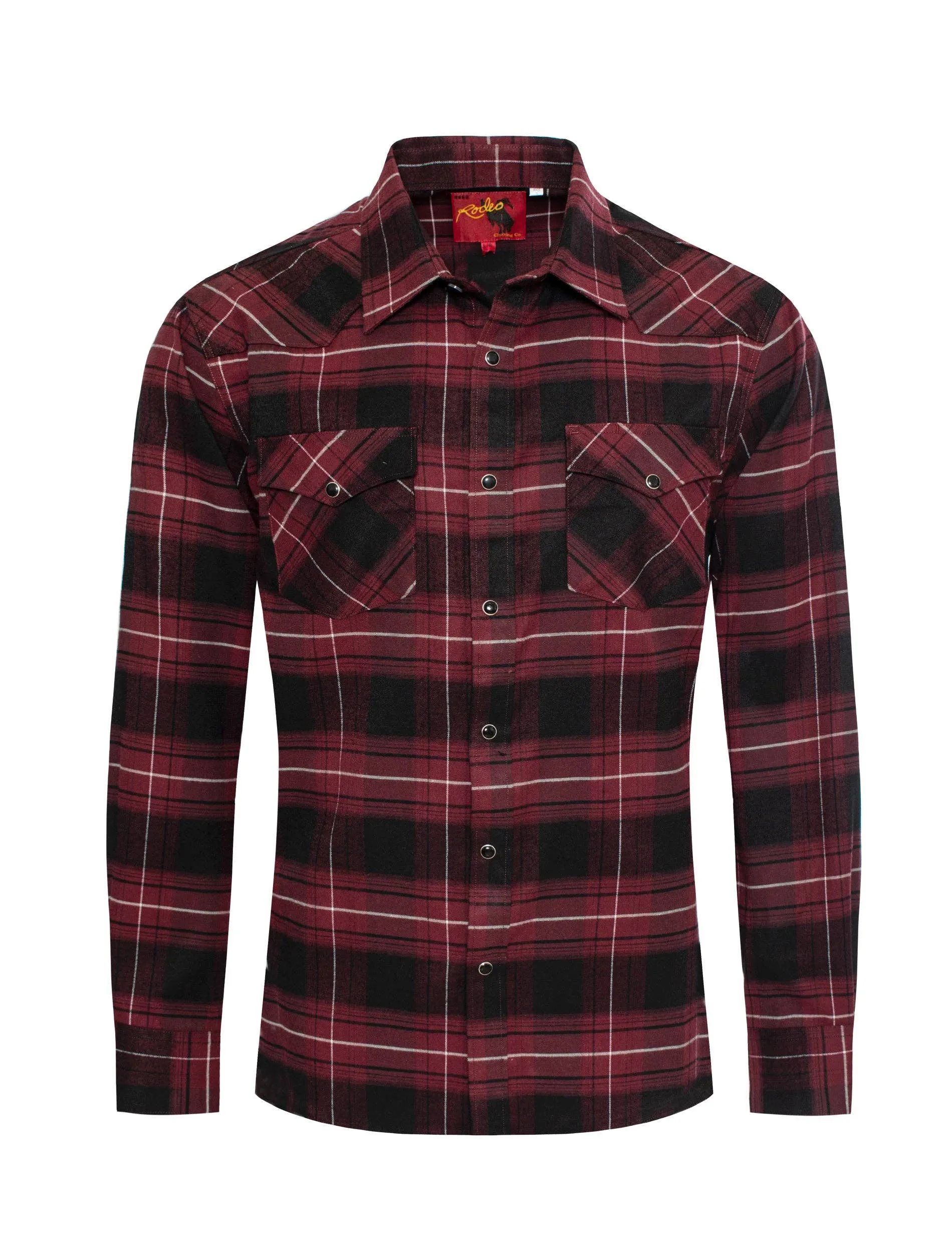 Men's Western Long Sleeve Flannel Shirts With Snap Buttons FLS300-304