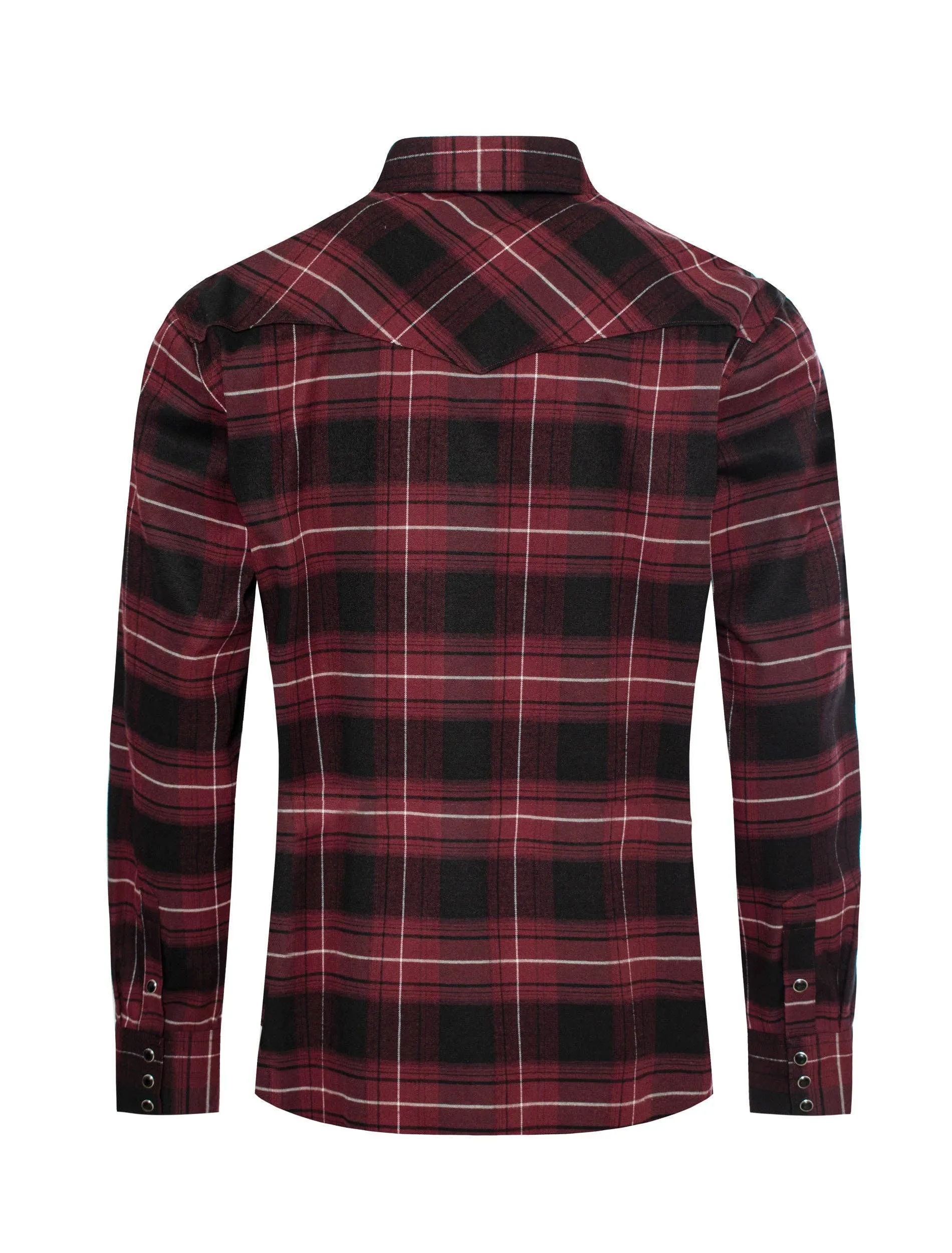 Men's Western Long Sleeve Flannel Shirts With Snap Buttons FLS300-304