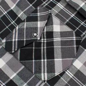 Men's Western Long Sleeve Flannel Shirts With Snap Buttons: FLS300-309