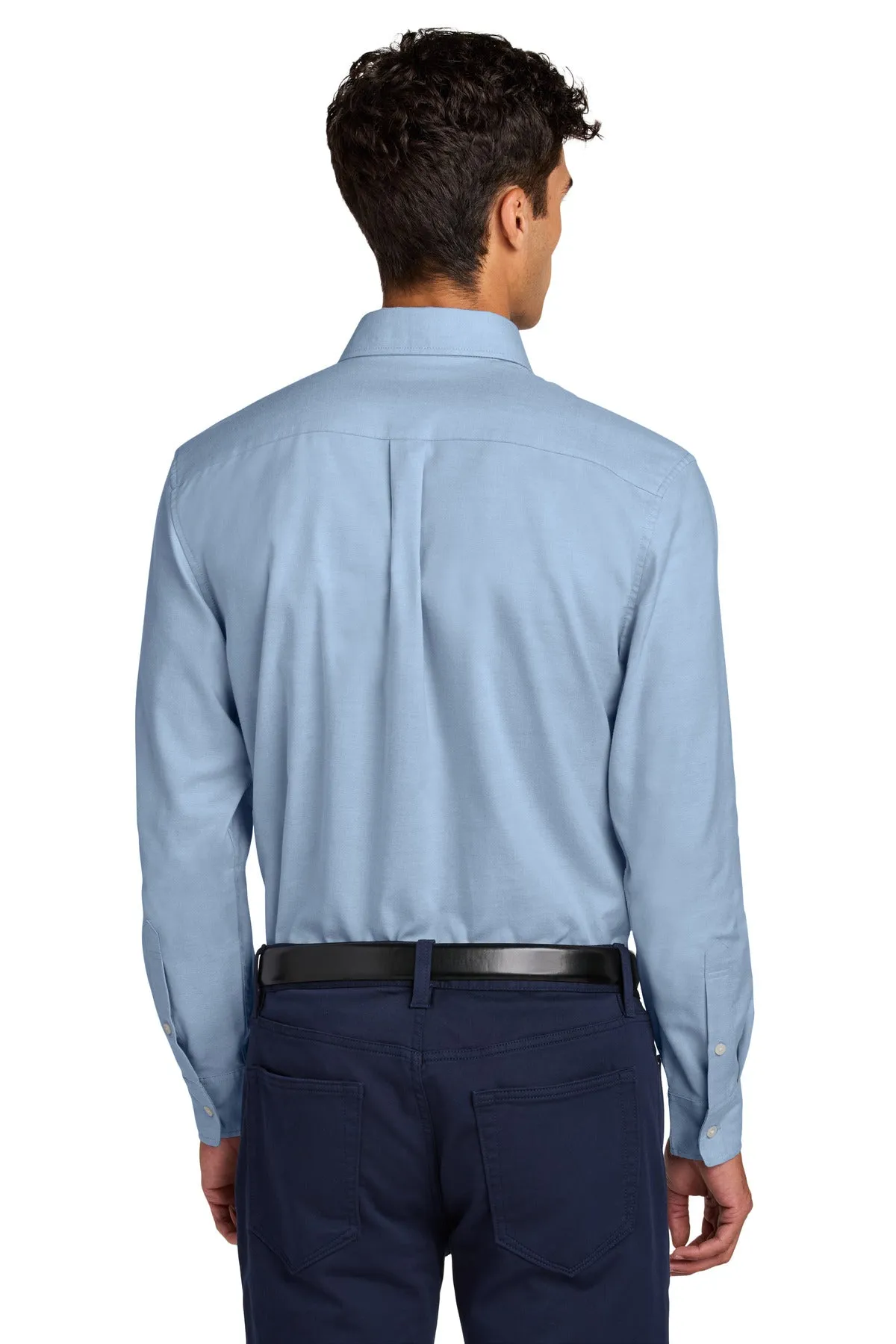 Mercer Mettle Long Sleeve Modern Oxford Shirt MM2002 Cobalt