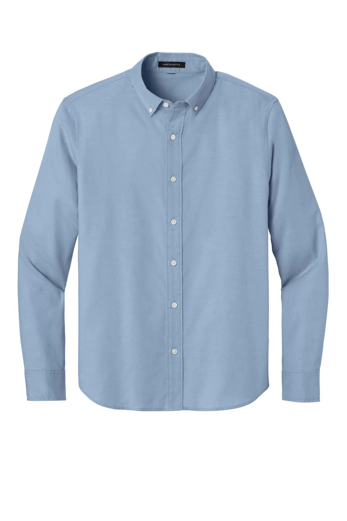 Mercer Mettle Long Sleeve Modern Oxford Shirt MM2002 Cobalt