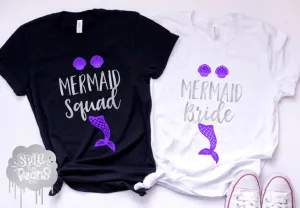 Mermaid Squad / Bride Bachelorette Tees or Tanks