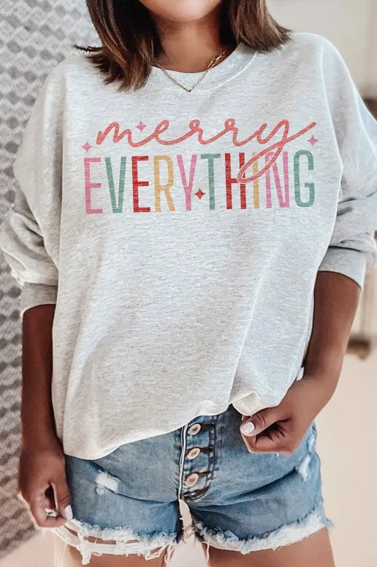 MERRRY EVERYTHING CHRISTMAS GRAPHIC SWEATSHIRT