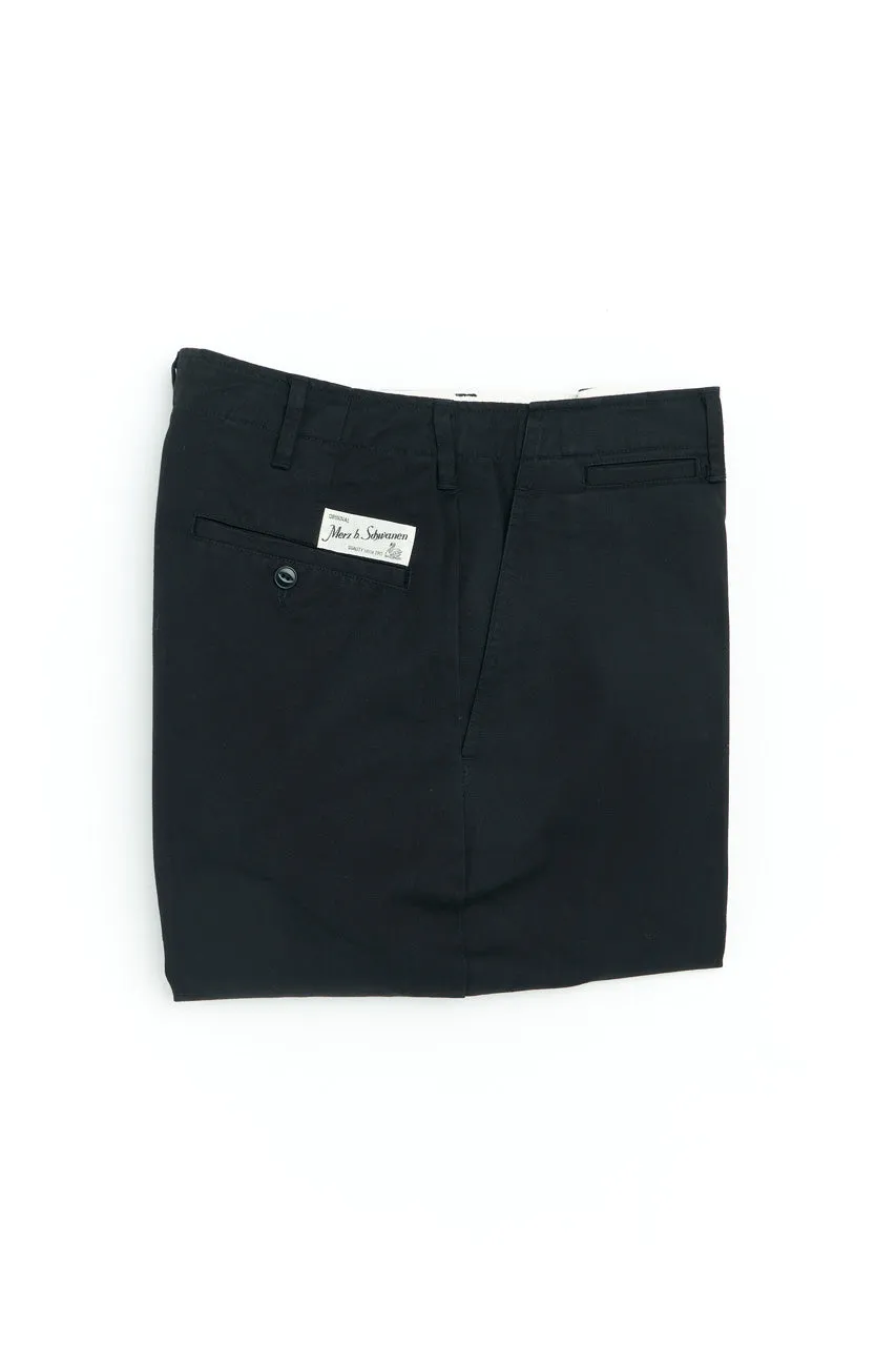 Merz b. Schwanen Relaxed Chino "01" Organic Cotton Deep Black