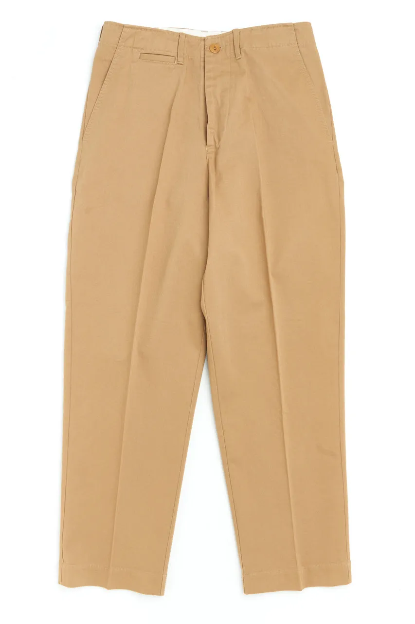 Merz b. Schwanen Relaxed Chino "01" Organic Cotton Khaki