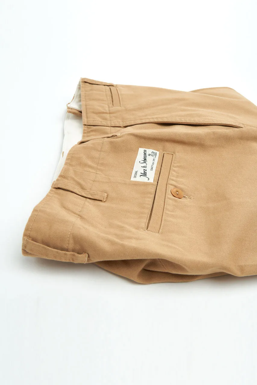 Merz b. Schwanen Relaxed Chino "01" Organic Cotton Khaki
