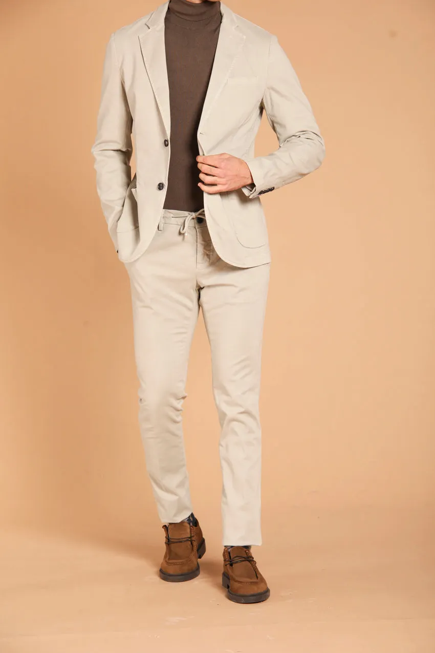 Milano Jogger men's chino pants in gabardine stretch extra slim fit 