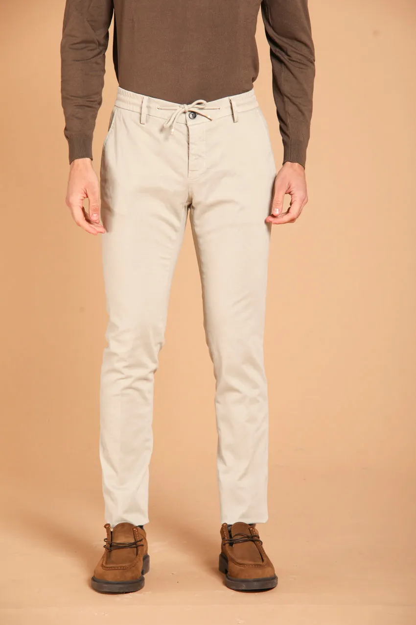 Milano Jogger men's chino pants in gabardine stretch extra slim fit 