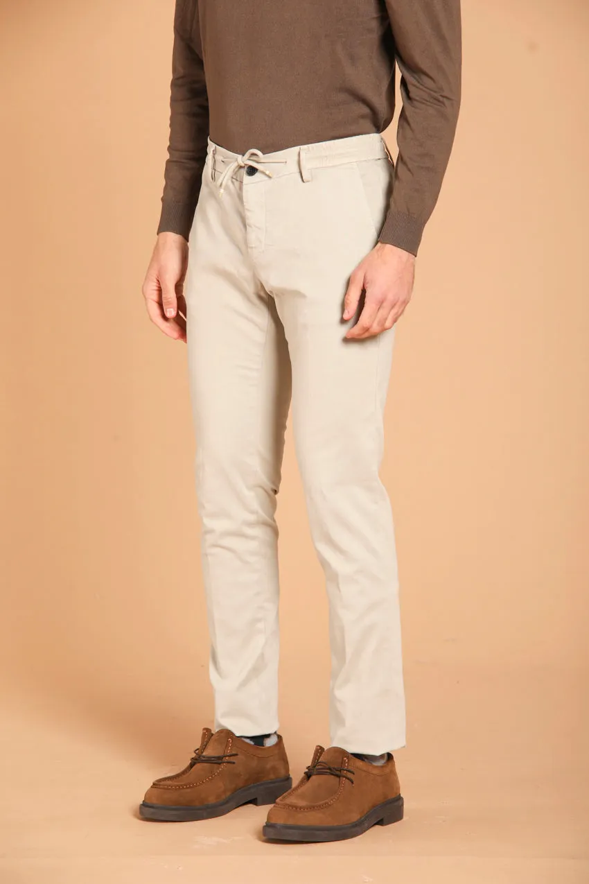 Milano Jogger men's chino pants in gabardine stretch extra slim fit 