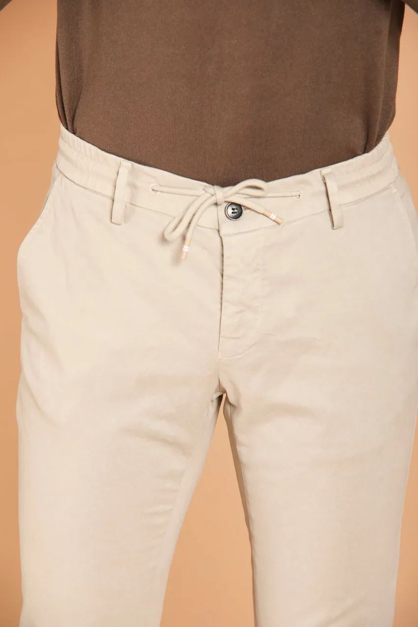 Milano Jogger men's chino pants in gabardine stretch extra slim fit 