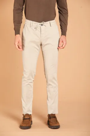 Milano Jogger men's chino pants in gabardine stretch extra slim fit 