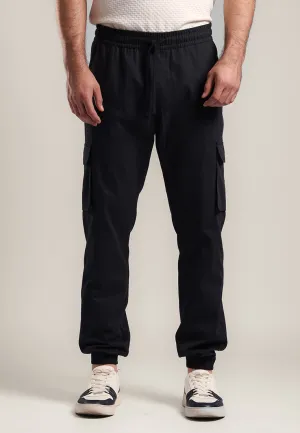 MOC - Celana Panjang Cargo Pria BRIGHT - BLACK