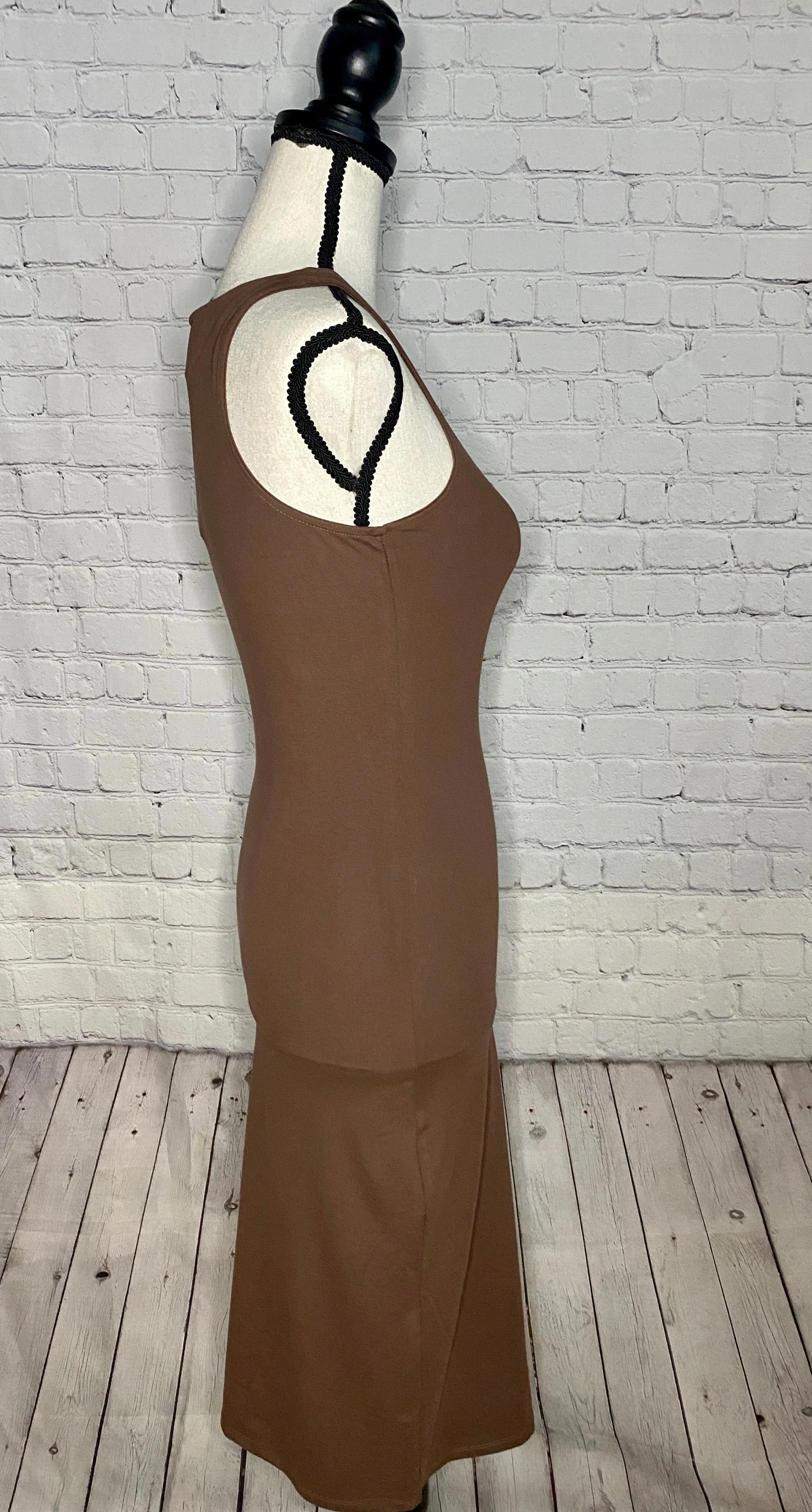Mocha Latte Bodycon Midi Tank Dress