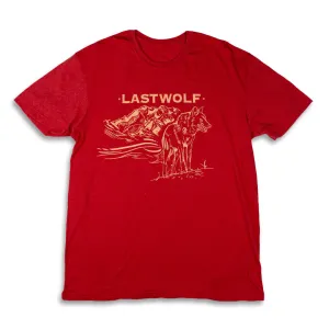 MOUNTAIN WOLF TEE SHIRT- RED