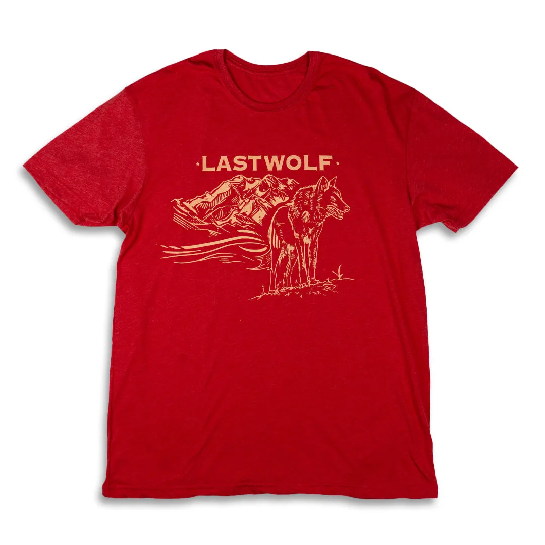 MOUNTAIN WOLF TEE SHIRT- RED