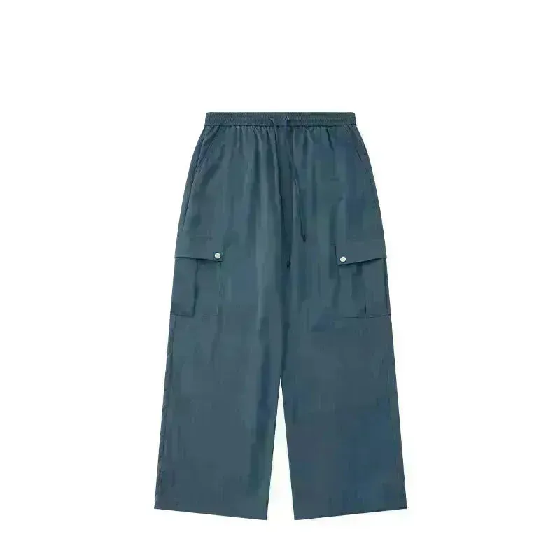 Multi-Pocket Workwear Wide-leg Pants Light And Smooth Casual Cargo Pants