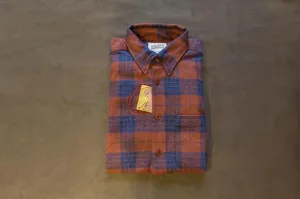 【Naked and Famous】Easy Shirt - Triple Twist Yarn Vintage Flannel - Rust / 特殊三重撚棉線 法藍絨襯衫