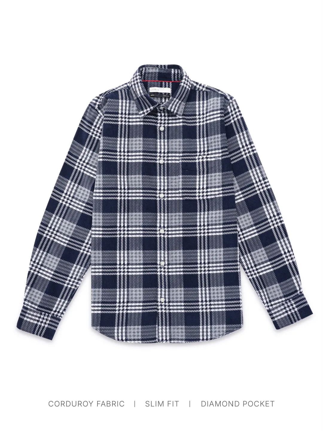 Navy Flannel Corduroy Shirt