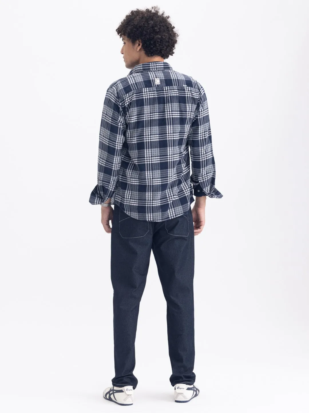Navy Flannel Corduroy Shirt