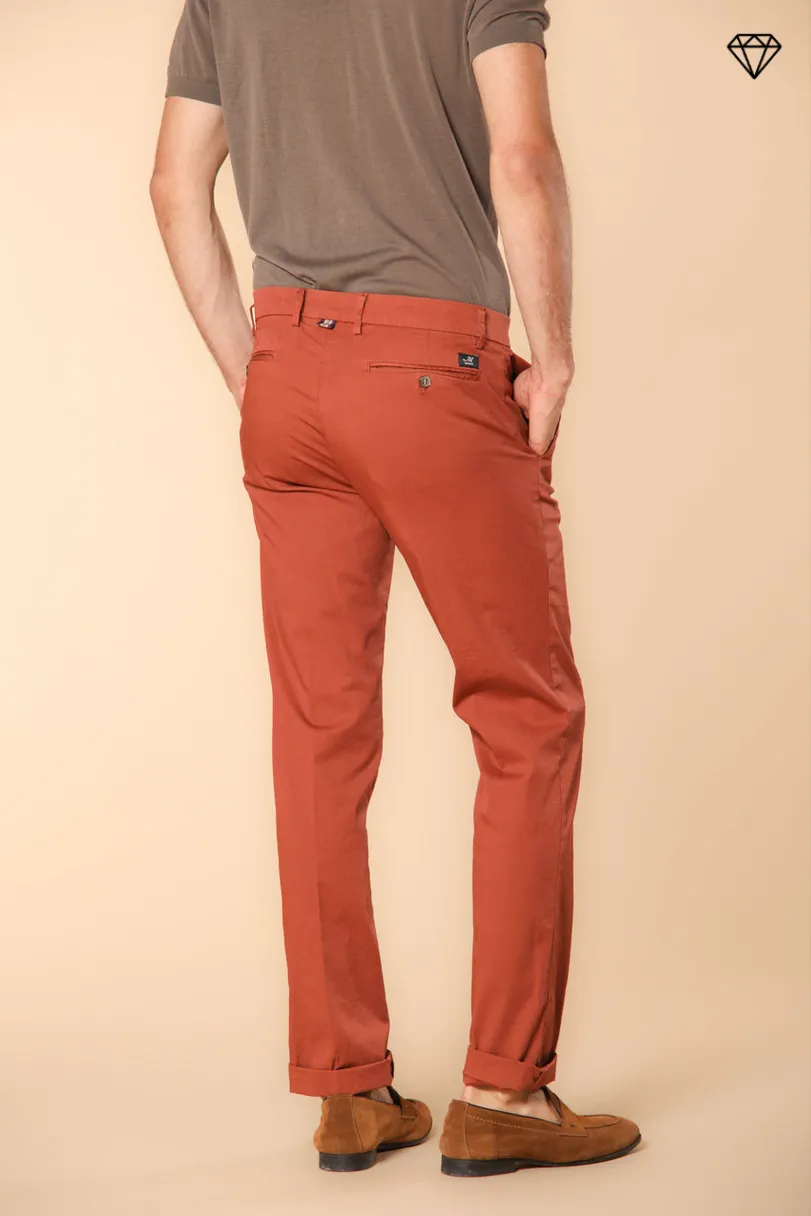New York men's chino pants in stretch satin regular fit ①