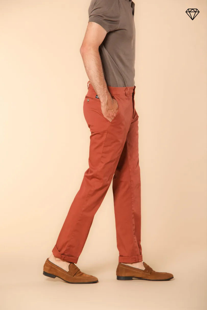 New York men's chino pants in stretch satin regular fit ①