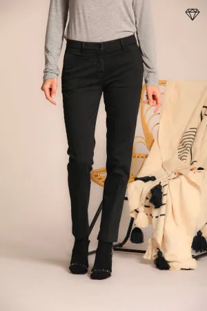 New York Slim women's chino pants in satin slim fit ①