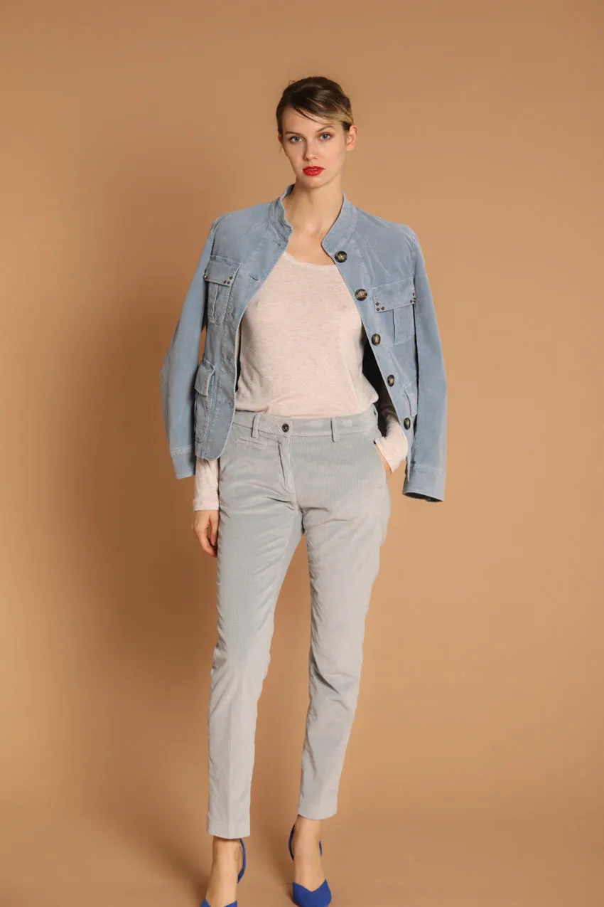 New York Slim women's chino pants in velvet corduroy slim fit 