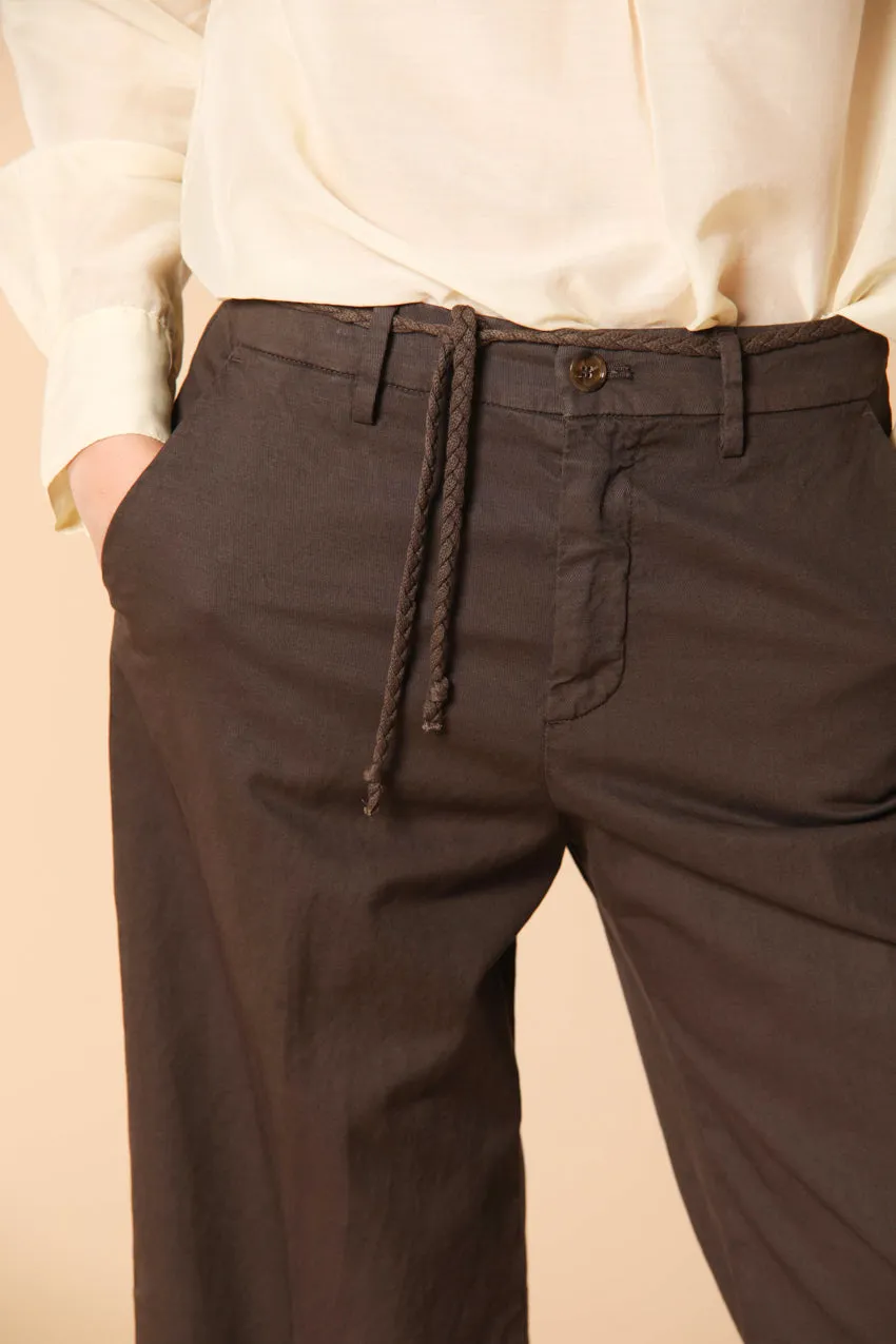 New York Studio women's Chino pants in cotton-linen twill Relaxed fit
