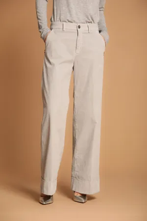 New York Studio women's chino pants in velvet 1000-striped relaxed fit 