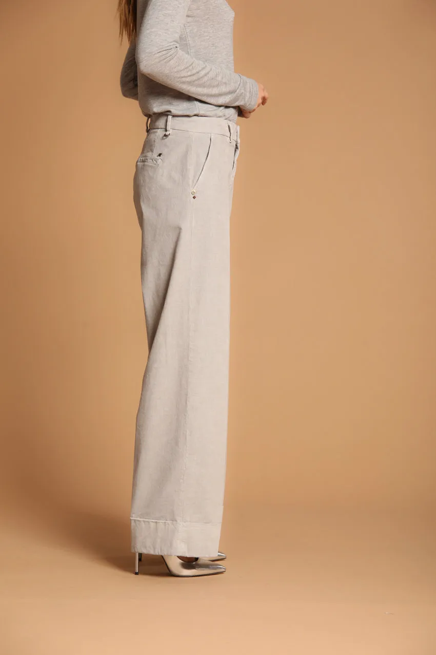 New York Studio women's chino pants in velvet 1000-striped relaxed fit 