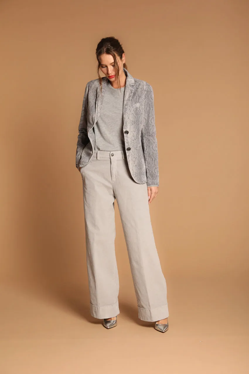 New York Studio women's chino pants in velvet 1000-striped relaxed fit 