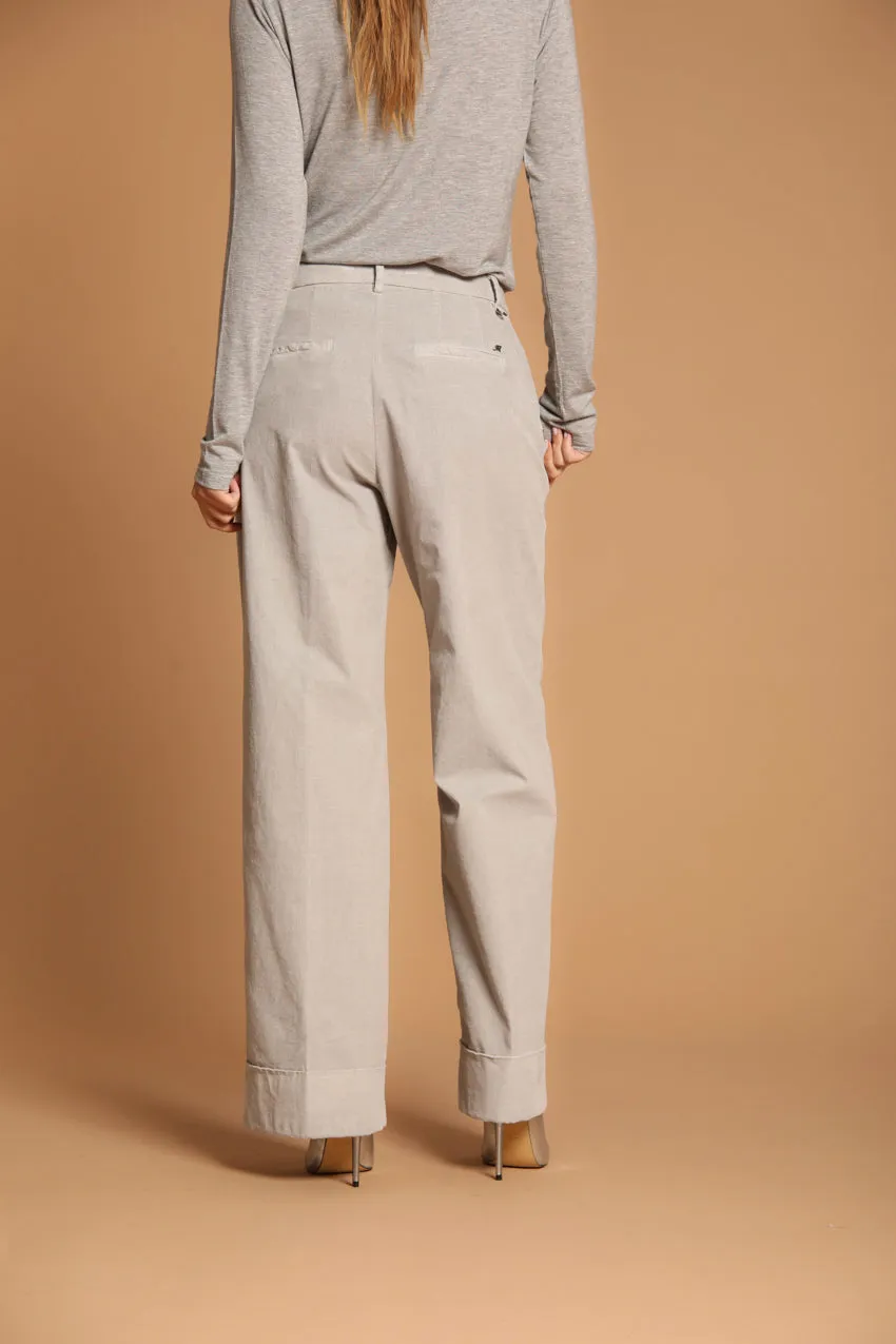 New York Studio women's chino pants in velvet 1000-striped relaxed fit 