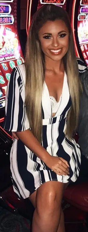 nice white stripe dress
