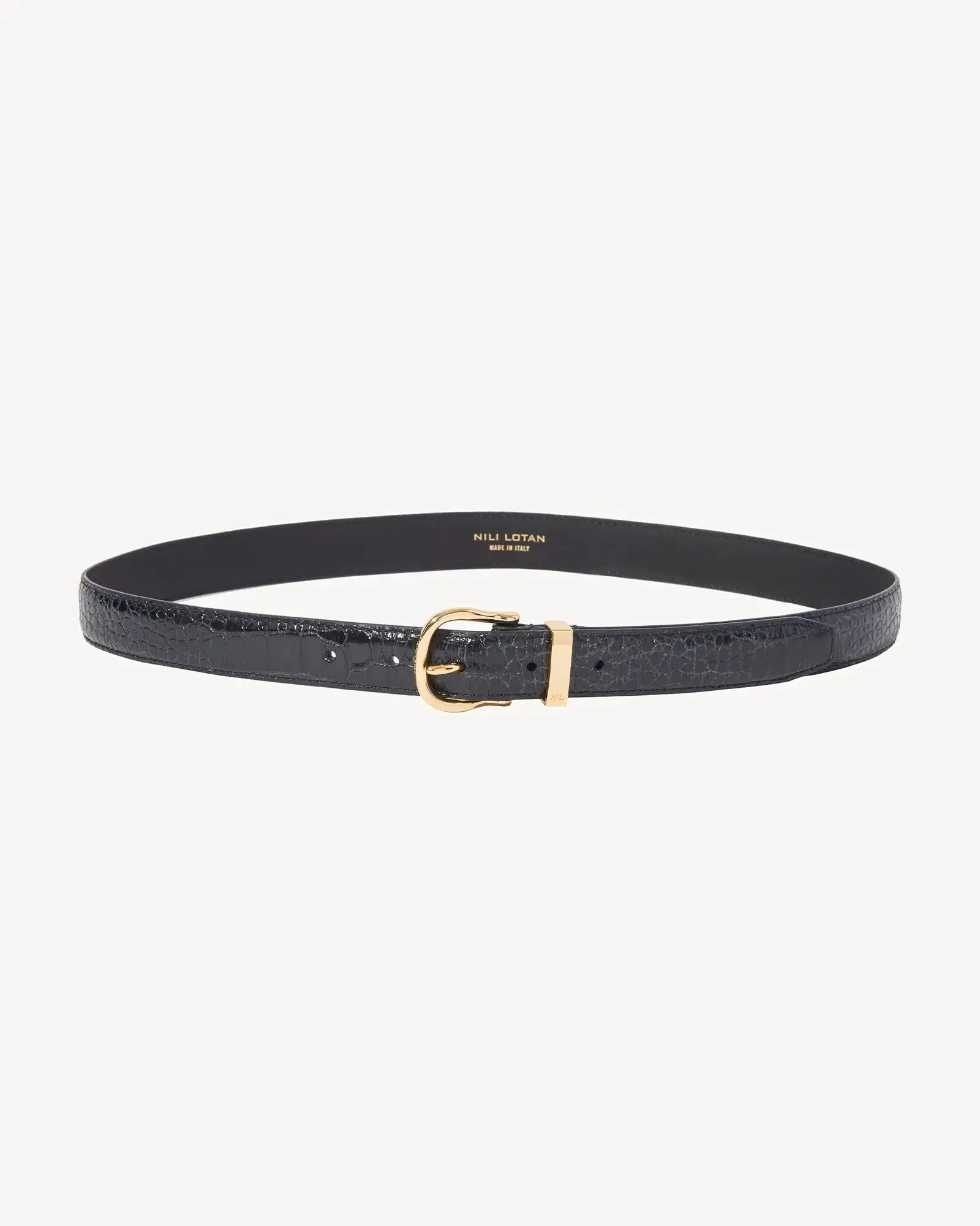 Nili Lotan - Louise Belt in Black Embossed