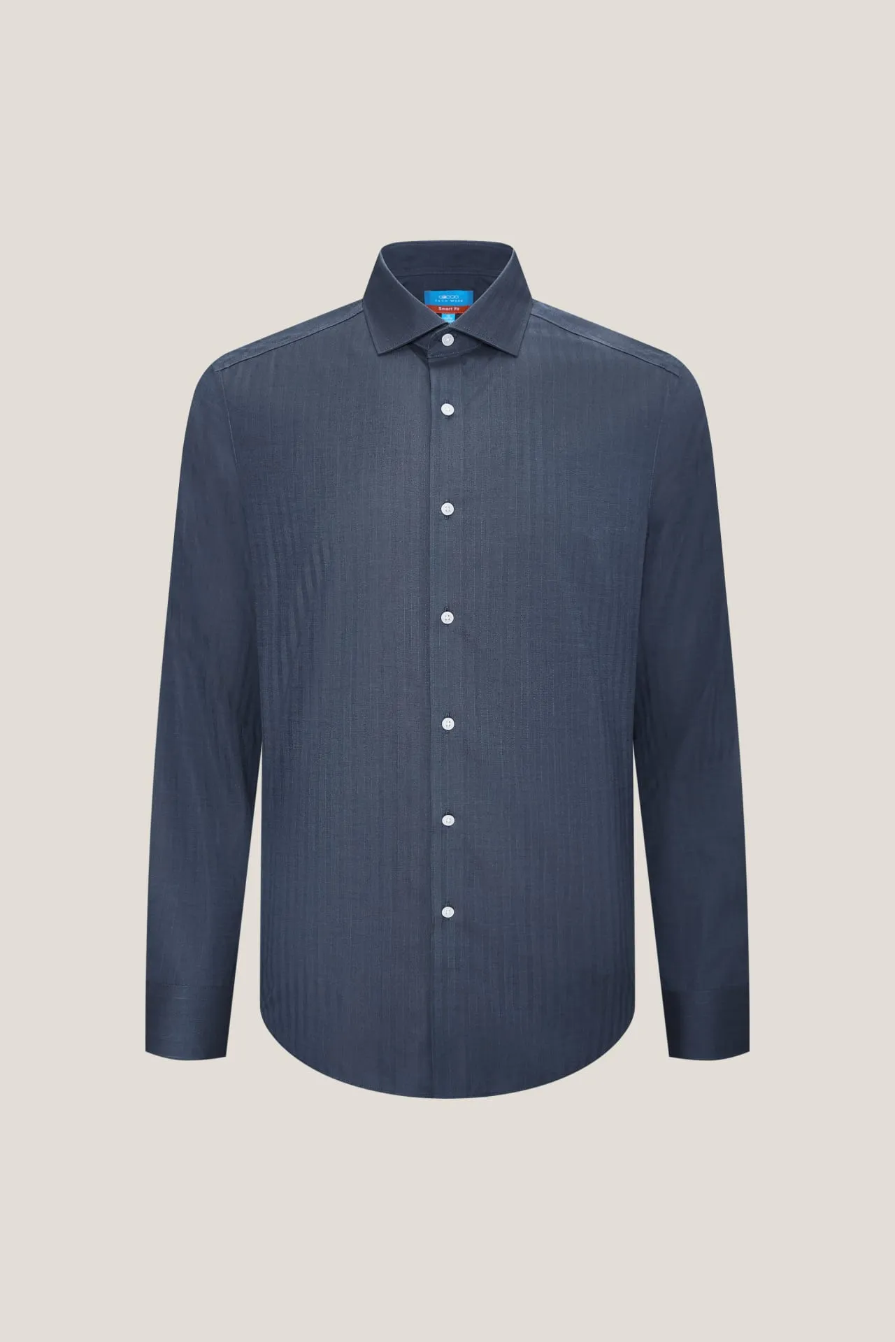 Non-Iron Premium Cotton Smart Fit Wide Herringbone Shirt