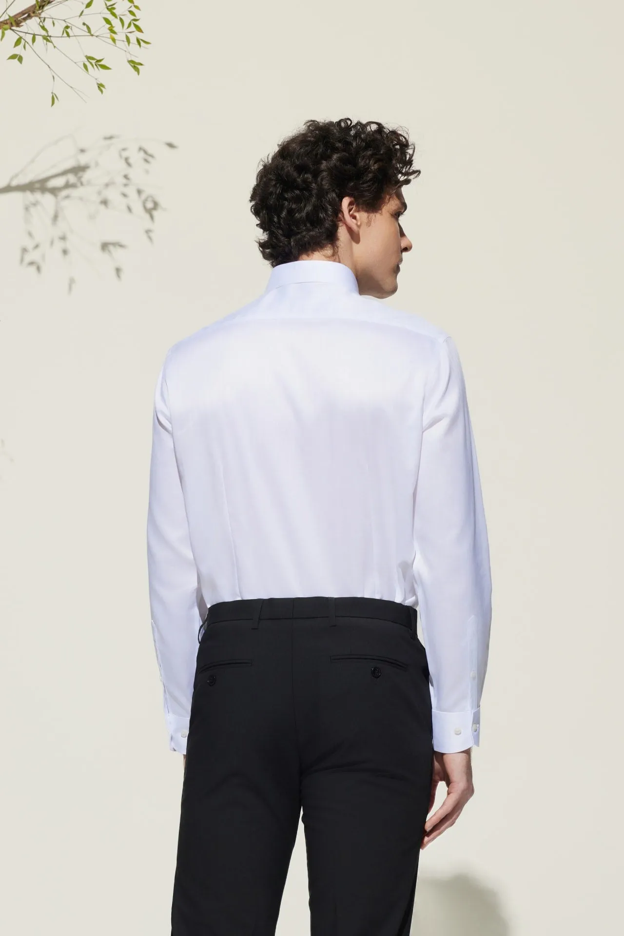 Non-Iron Premium Cotton Smart Fit Wide Herringbone Shirt