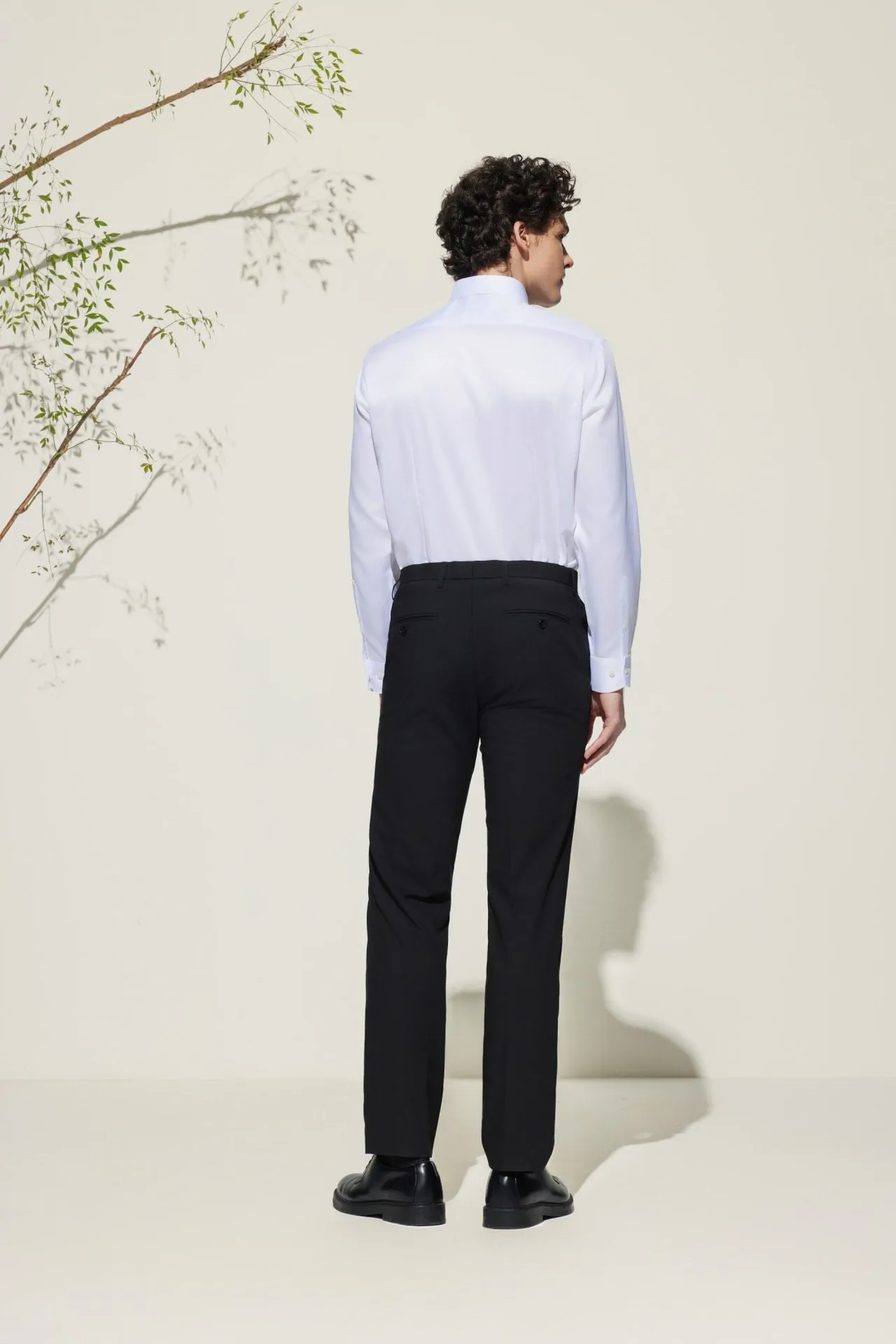 Non-Iron Premium Cotton Smart Fit Wide Herringbone Shirt