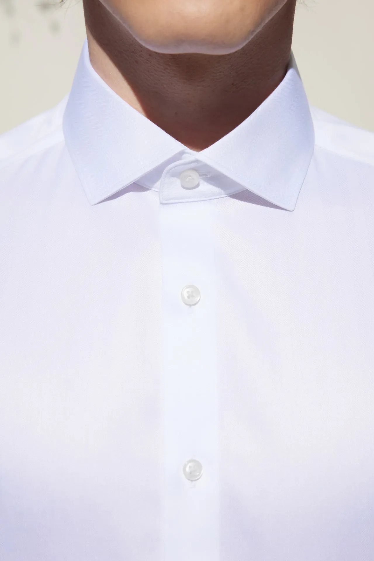 Non-Iron Premium Cotton Smart Fit Wide Herringbone Shirt