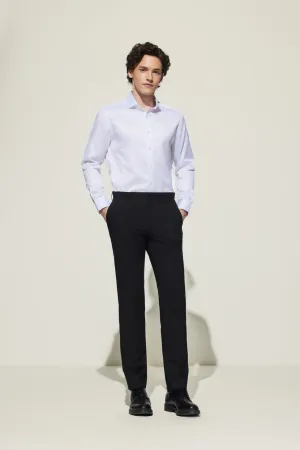Non-Iron Premium Cotton Smart Fit Wide Herringbone Shirt