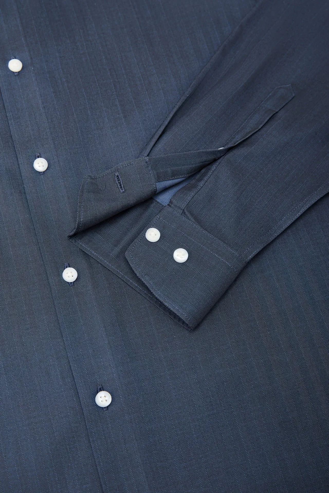 Non-Iron Premium Cotton Smart Fit Wide Herringbone Shirt