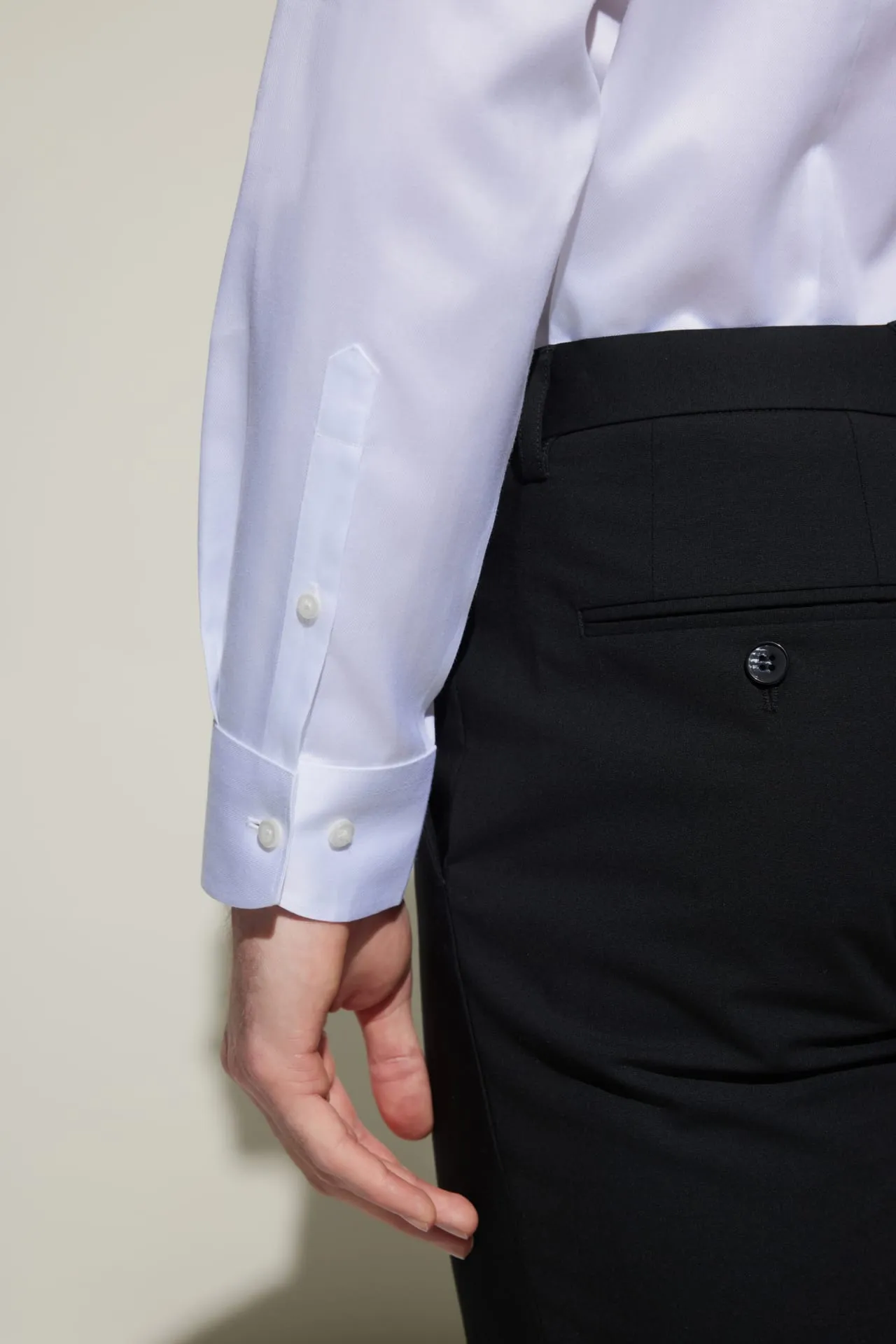Non-Iron Premium Cotton Smart Fit Wide Herringbone Shirt