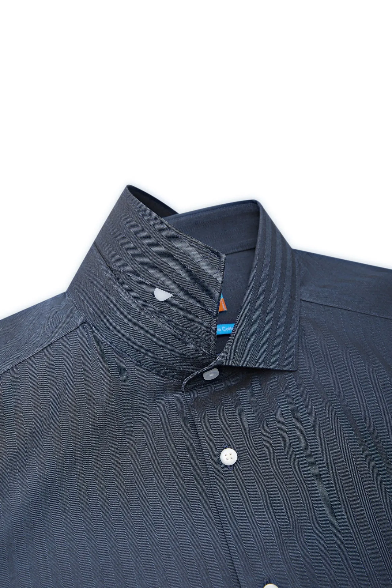 Non-Iron Premium Cotton Smart Fit Wide Herringbone Shirt