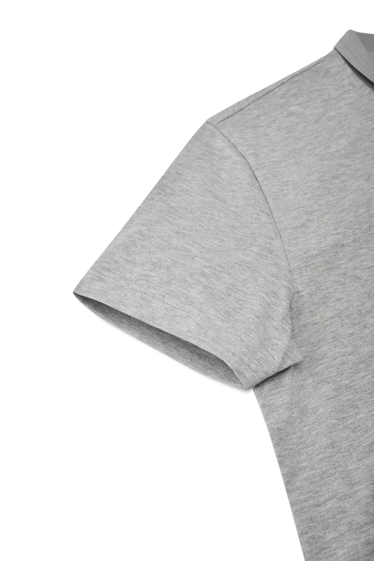 Non-Iron Pure Cotton Pique Smart Fit Stand Collar Short Sleeve Polo Tee