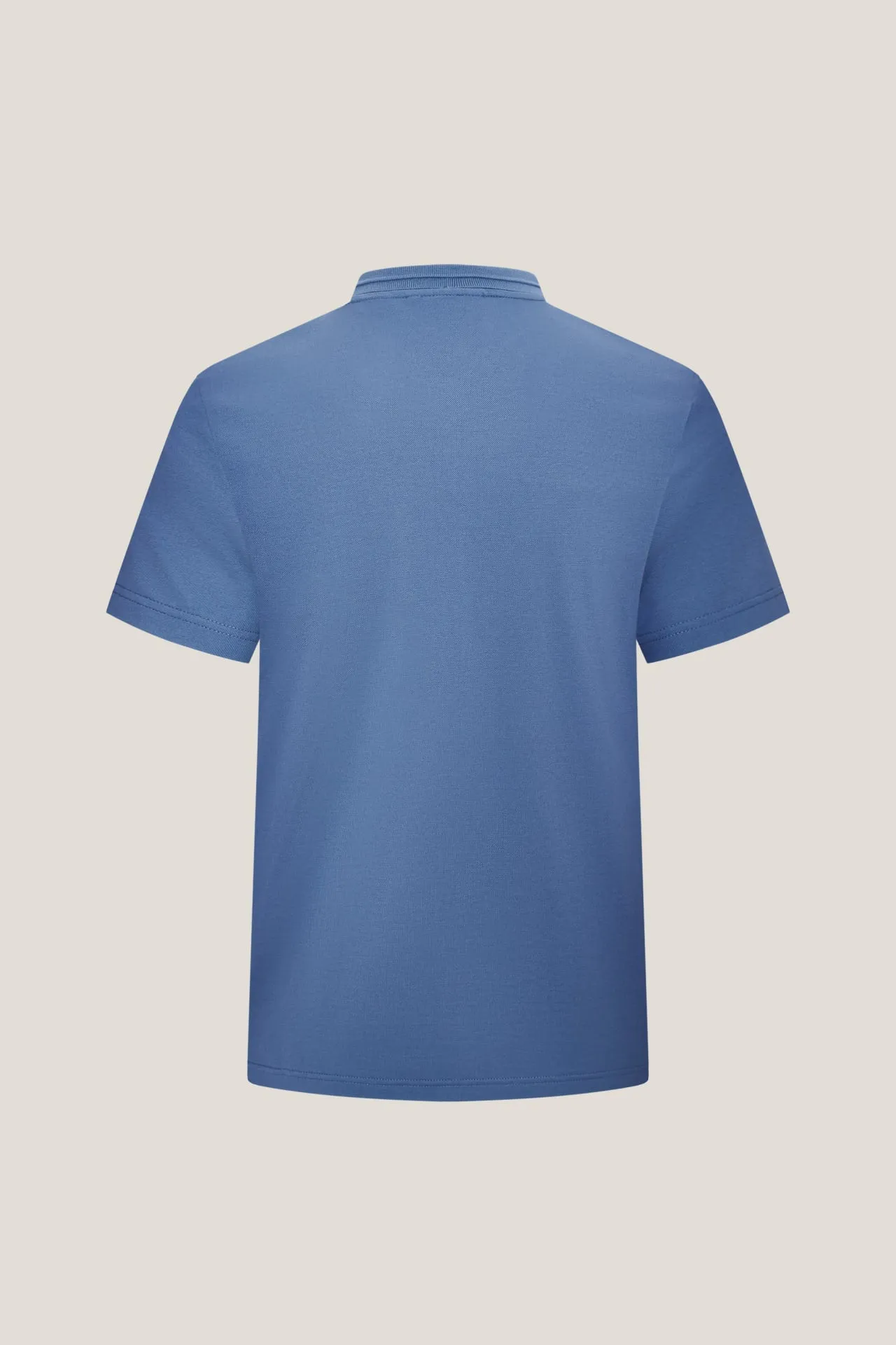 Non-Iron Pure Cotton Pique Smart Fit Stand Collar Short Sleeve Polo Tee